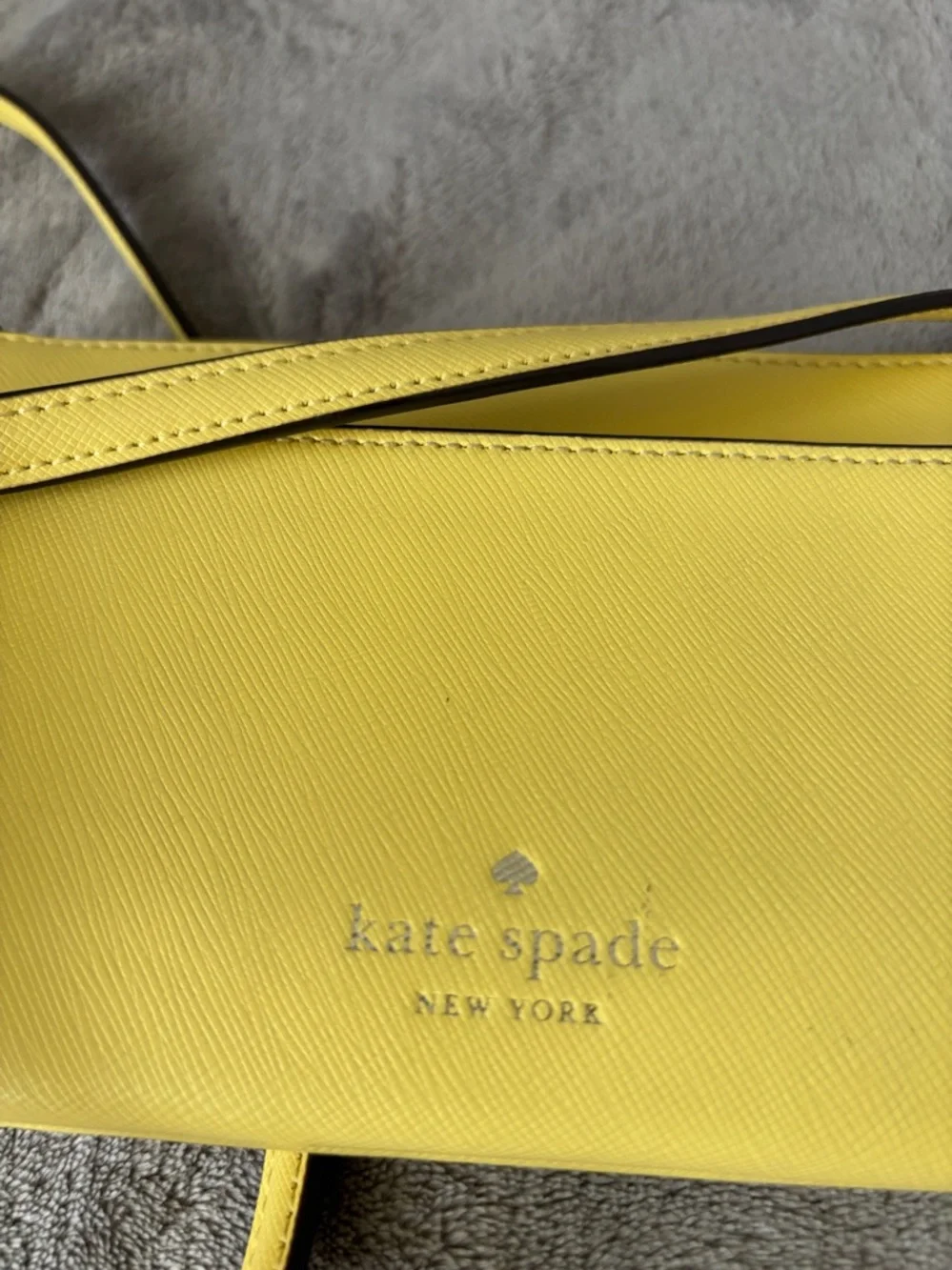Kate Spade‎ Sadie Saffiano Leather Top Zip Yellow Crossbody Bag